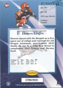 1999 Collector's Edge Masters - HoloSilver #41 Damon Griffin Back