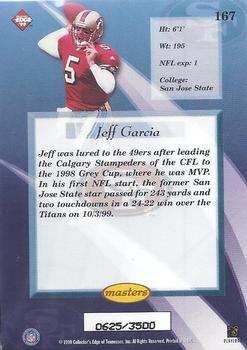 1999 Collector's Edge Masters - HoloSilver #167 Jeff Garcia Back