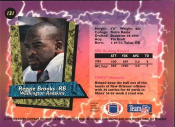 1995 Finest - Refractors #131 Reggie Brooks Back