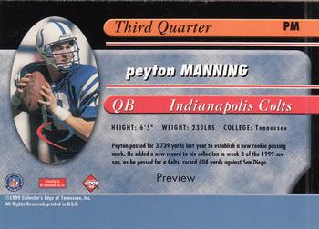 1999 Collector's Edge Odyssey - Previews #PM Peyton Manning Back