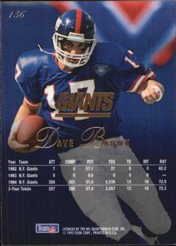 1995 Flair #136 Dave Brown Back