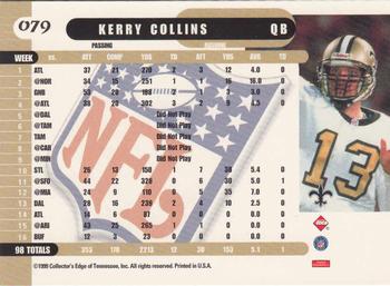 1999 Collector's Edge Supreme - Gold Ingot #079 Kerry Collins Back