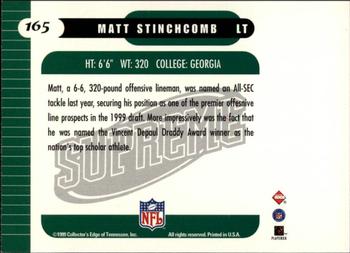 1999 Collector's Edge Supreme - Gold Ingot #165 Matt Stinchcomb Back