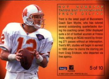1995 Flair - Hot Numbers #5 Trent Dilfer Back