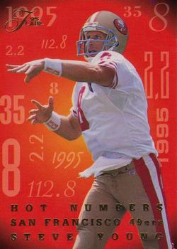 1995 Flair - Hot Numbers #10 Steve Young Front