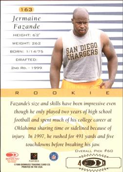 1999 Donruss - Stat Line Season #163 Jermaine Fazande Back