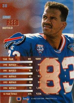 1995 Fleer #38 Andre Reed Back