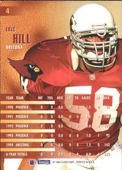 1995 Fleer #4 Eric Hill Back