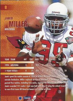 1995 Fleer #8 Jamir Miller Back