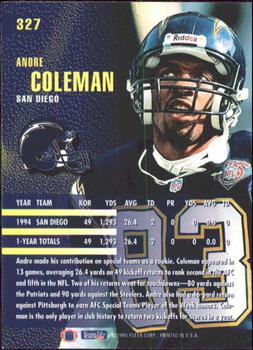 1995 Fleer #327 Andre Coleman Back