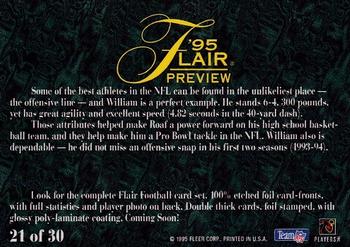 1995 Fleer - Flair Preview #21 William Roaf Back