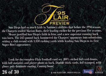1995 Fleer - Flair Preview #26 Natrone Means Back