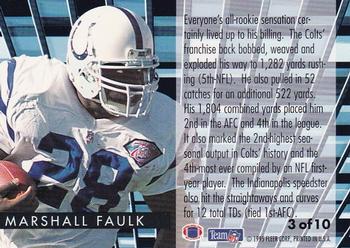 1995 Fleer - Gridiron Leaders #3 Marshall Faulk Back