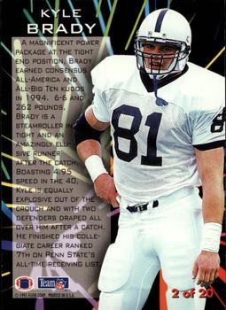 1995 Fleer - NFL Prospects #2 Kyle Brady Back