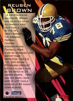1995 Fleer - NFL Prospects #3 Ruben Brown Back