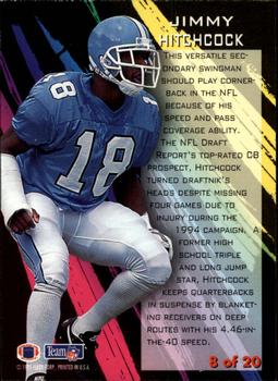 1995 Fleer - NFL Prospects #8 Jimmy Hitchcock Back