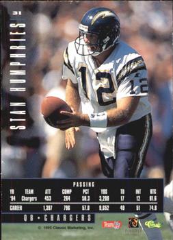 1995 Classic Images Limited #31 Stan Humphries Back