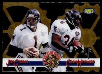 1995 Classic Images Limited - Focused Gold #F-4 Jeff George / Craig Heyward Front
