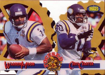 1995 Classic Images Limited - Focused Gold #F-19 Warren Moon / Cris Carter Front