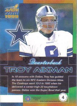 1999 Pacific Aurora - Championship Fever #4 Troy Aikman Back