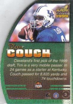 1999 Pacific Aurora - Leather Bound #3 Tim Couch Back