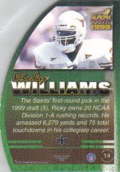 1999 Pacific Aurora - Leather Bound #14 Ricky Williams Back