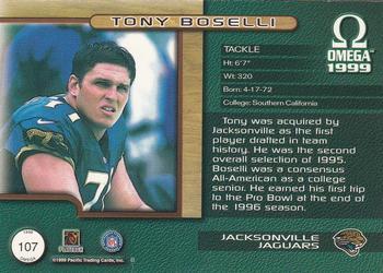 1999 Pacific Omega - Copper #107 Tony Boselli Back