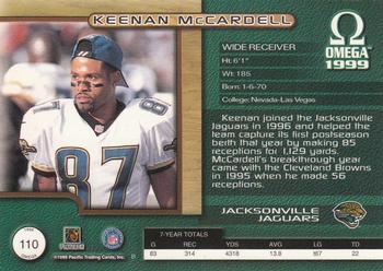 1999 Pacific Omega - Copper #110 Keenan McCardell Back