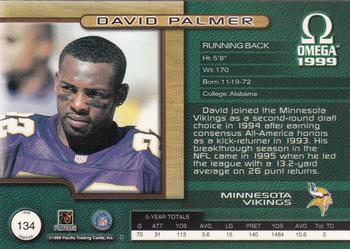 1999 Pacific Omega - Copper #134 David Palmer Back