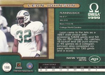 1999 Pacific Omega - Gold #166 Leon Johnson Back