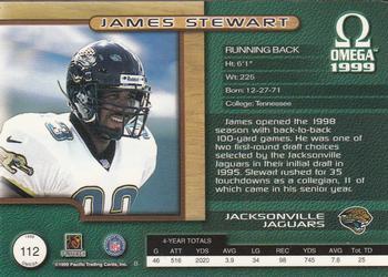 1999 Pacific Omega - Platinum Blue #112 James Stewart Back