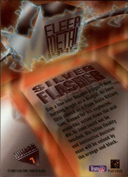 1995 Fleer Metal - Silver Flashers #7 Ki-Jana Carter Back