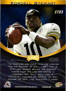 1999 Playoff Absolute EXP - Extreme Team #ET3 Kordell Stewart Back