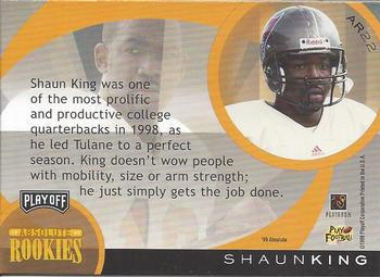 1999 Playoff Absolute EXP - Rookies Inserts #AR22 Shaun King Back