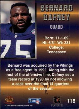 1995 Pacific #118 Bernard Dafney Back