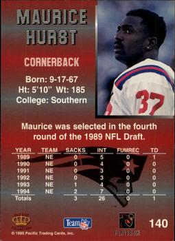1995 Pacific #140 Maurice Hurst Back