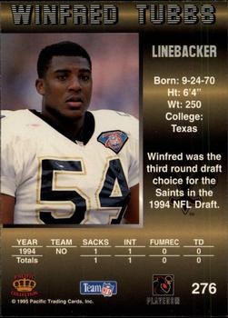 1995 Pacific #276 Winfred Tubbs Back