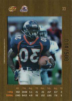 1999 Playoff Absolute SSD - Coaches Collection Silver #33 Terrell Davis Back