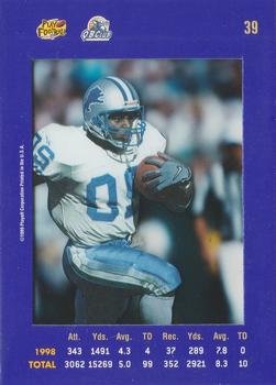 1999 Playoff Absolute SSD - Purple #39 Barry Sanders Back