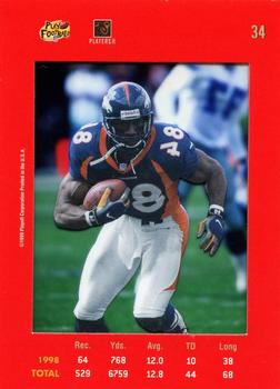 1999 Playoff Absolute SSD - Red #34 Shannon Sharpe Back