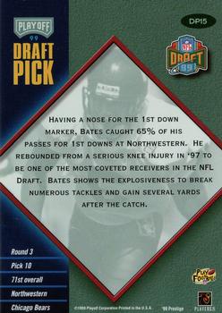 1999 Playoff Prestige SSD - Draft Picks #DP15 D'Wayne Bates Back