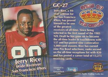 1995 Pacific - Gems of the Crown #GC-27 Jerry Rice Back