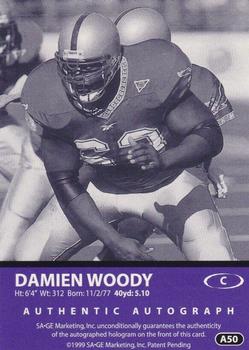 1999 SAGE - Autographs Bronze #A50 Damien Woody Back