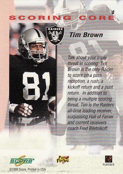 1999 Score - Scoring Core #8 Tim Brown Back