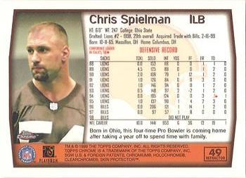 1999 Topps Chrome - Refractors #49 Chris Spielman Back