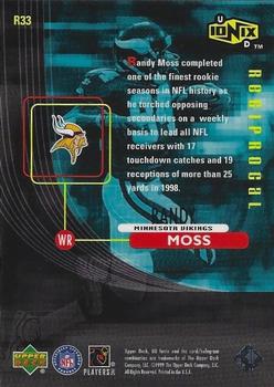 1999 UD Ionix - Reciprocal #R33 Randy Moss Back