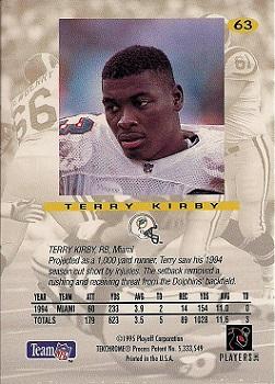 1995 Playoff Absolute #63 Terry Kirby Back
