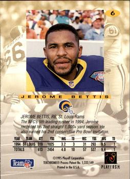 1995 Playoff Absolute #6 Jerome Bettis Back