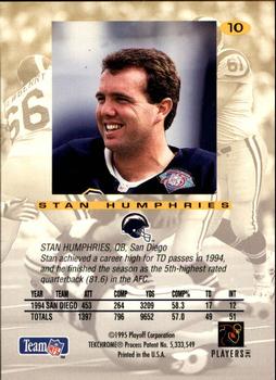 1995 Playoff Absolute #10 Stan Humphries Back