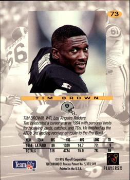 1995 Playoff Absolute #73 Tim Brown Back